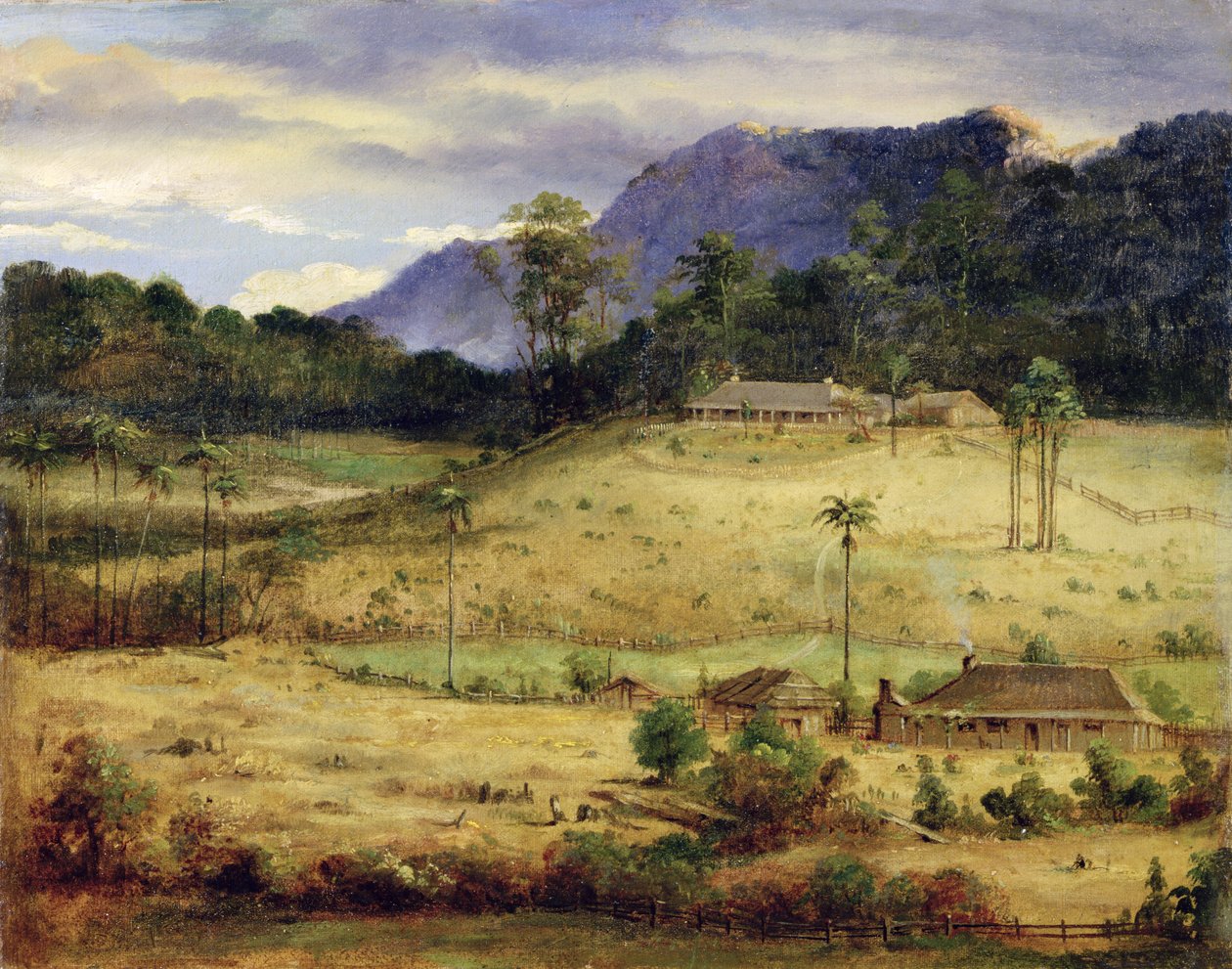 المساكن ، c.1850 بواسطة المدرسة الاسترالية
