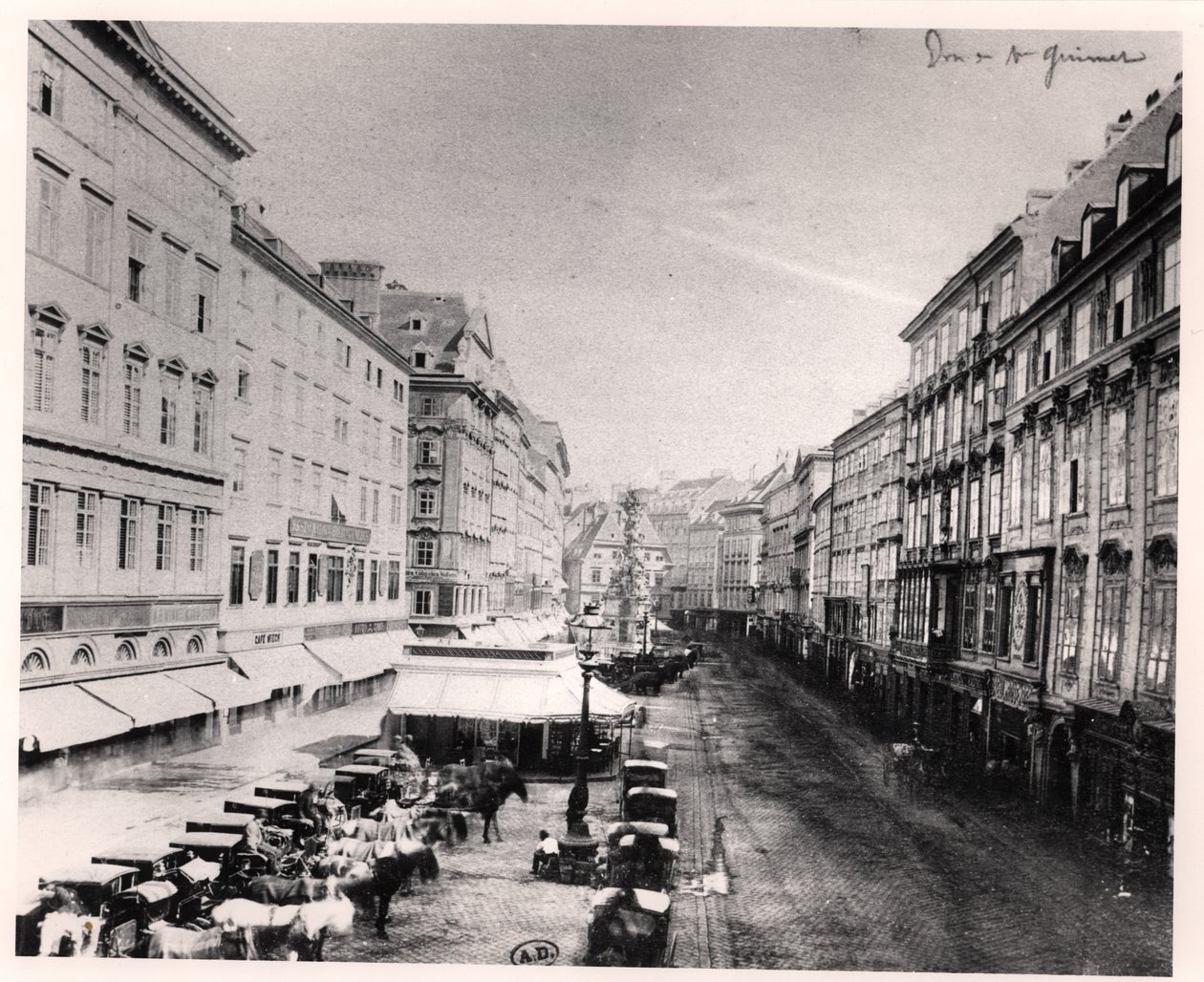 منظر لـ Graben ، فيينا ، c.1860-80 بواسطة مصور نمساوي