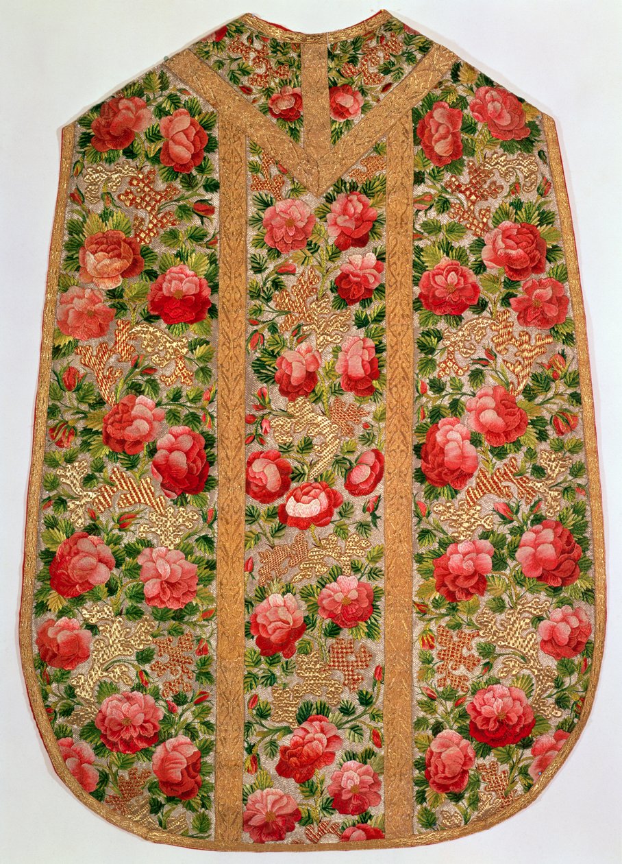 مطرزة مطرزة من ما يسمى بمجموعة Rose Pontifical ، فيينا ، c.1700 (حرير) بواسطة المدرسة النمساوية