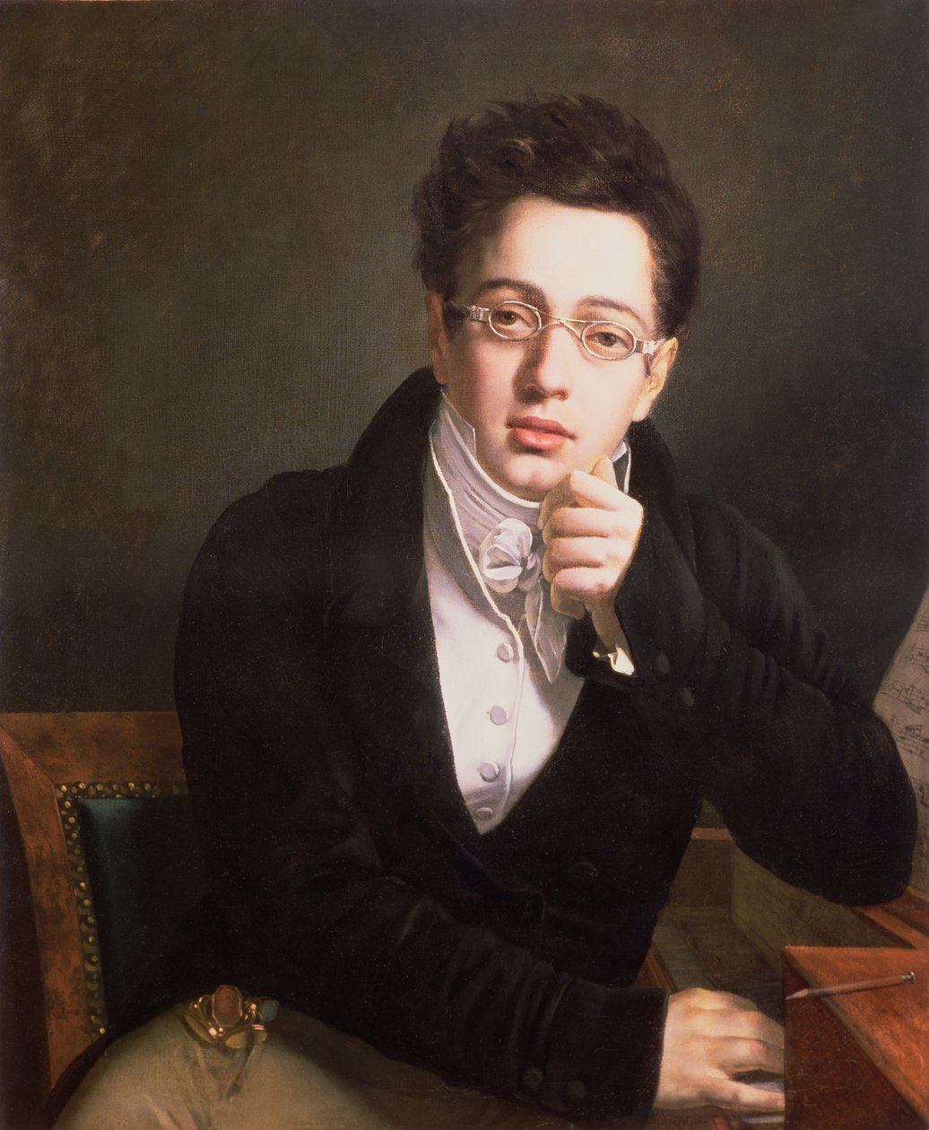 صورة فرانز شوبرت (1797-1828) ، مؤلف نمساوي ، يبلغ من العمر 17 عامًا ، عام 1814 بواسطة المدرسة النمساوية