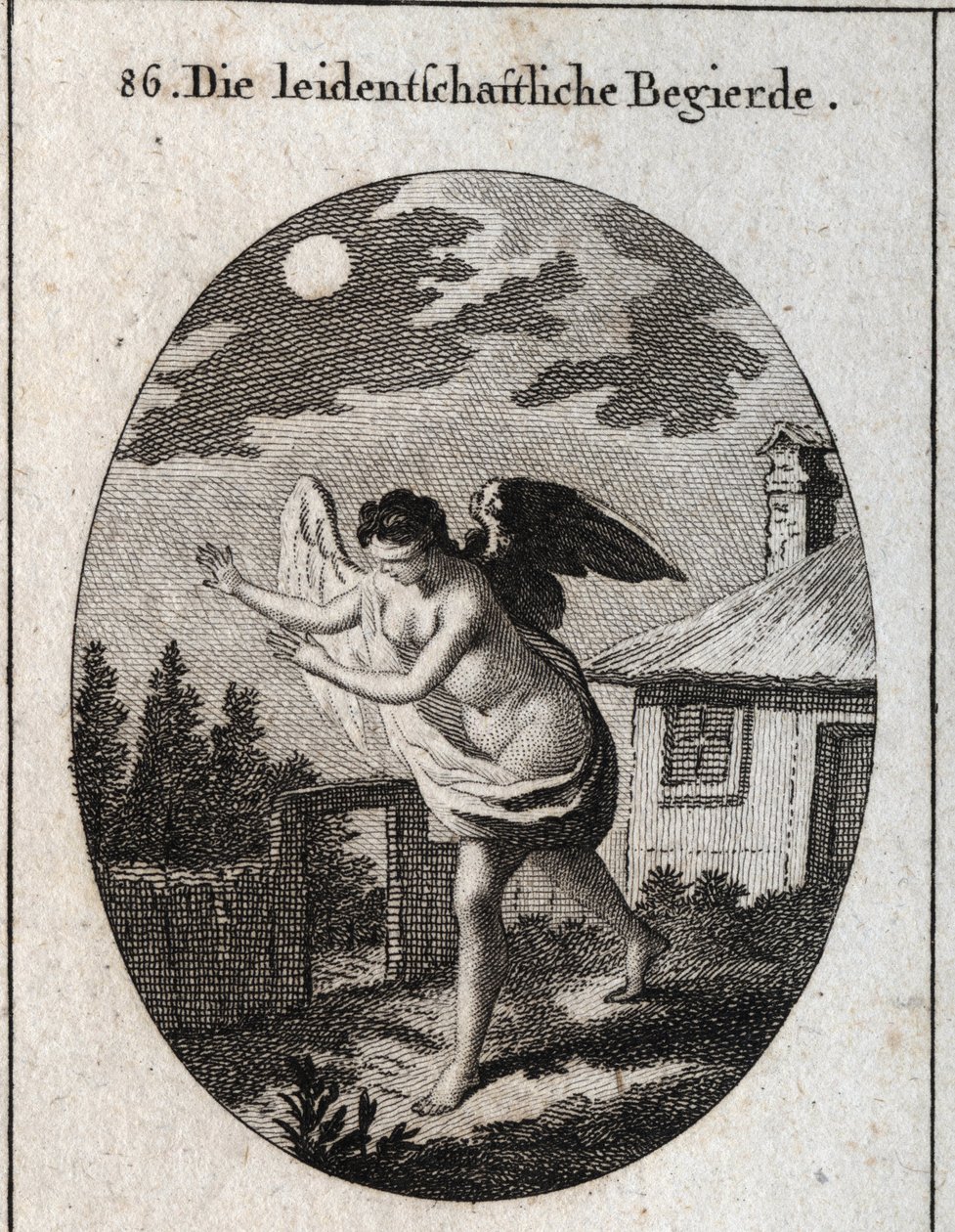 رمز الجشع المتمثل بالرغبة العمياء التي لا يقين تجويعها. النقش في أيقونات "" أو أفكار من عالم المشاعر والرموز المصورة بالصور للرسامين والرسامين والشعراء والعلماء والمعلمين وأصدقاء الأرواح العالية بواسطة المدرسة النمساوية