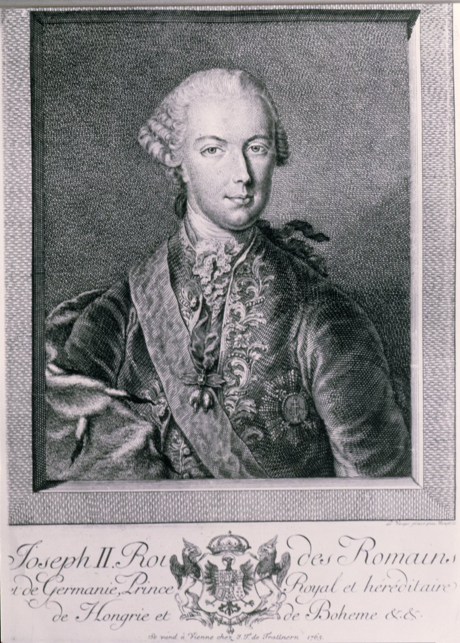 صورة لجوزيف الثاني (1741-1790) ملك ألمانيا والإمبراطور الروماني المقدس ، 1763 بواسطة المدرسة النمساوية
