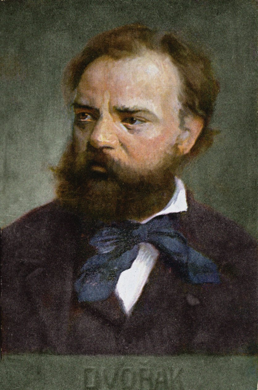 بطاقة بريدية تصور أنطونين دفوراك (1841-1904) قبل عام 1914 بواسطة المدرسة النمساوية