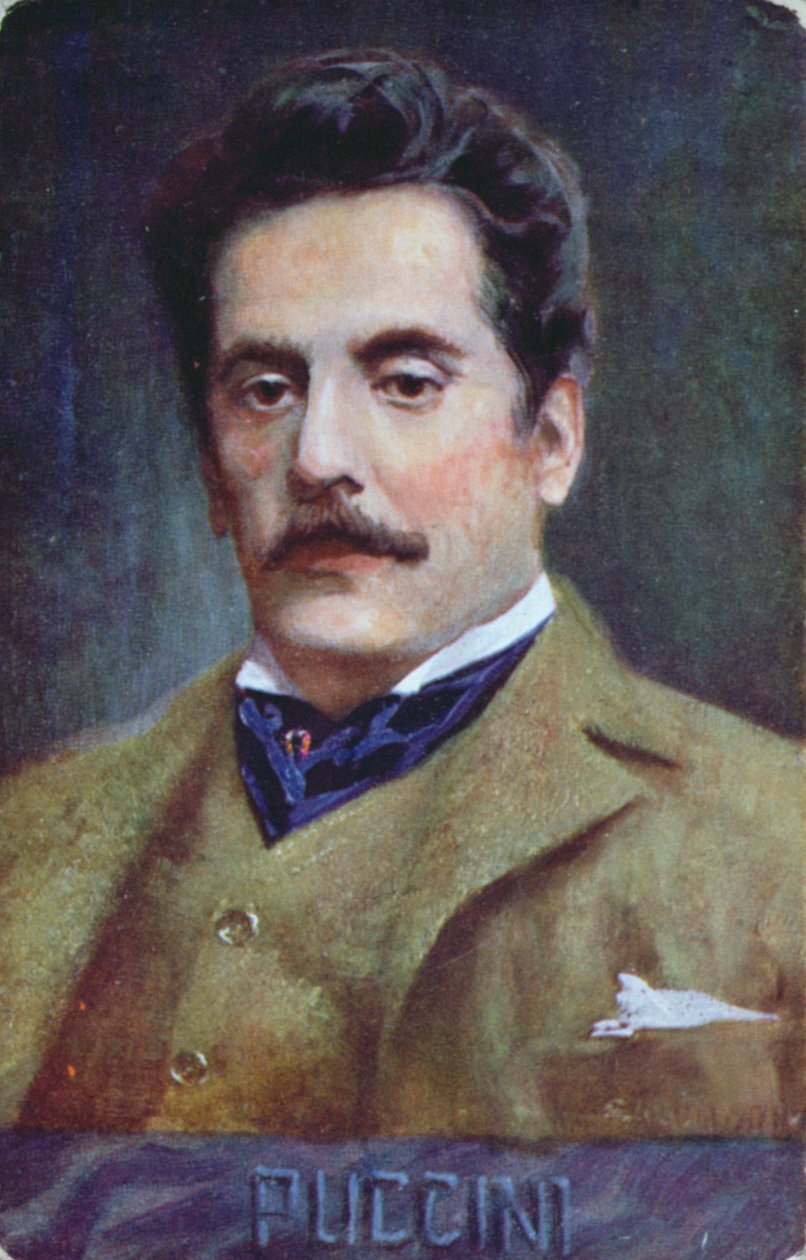 صورة بطاقة بريدية لجياكومو بوتشيني ، c.1910-15 بواسطة المدرسة النمساوية