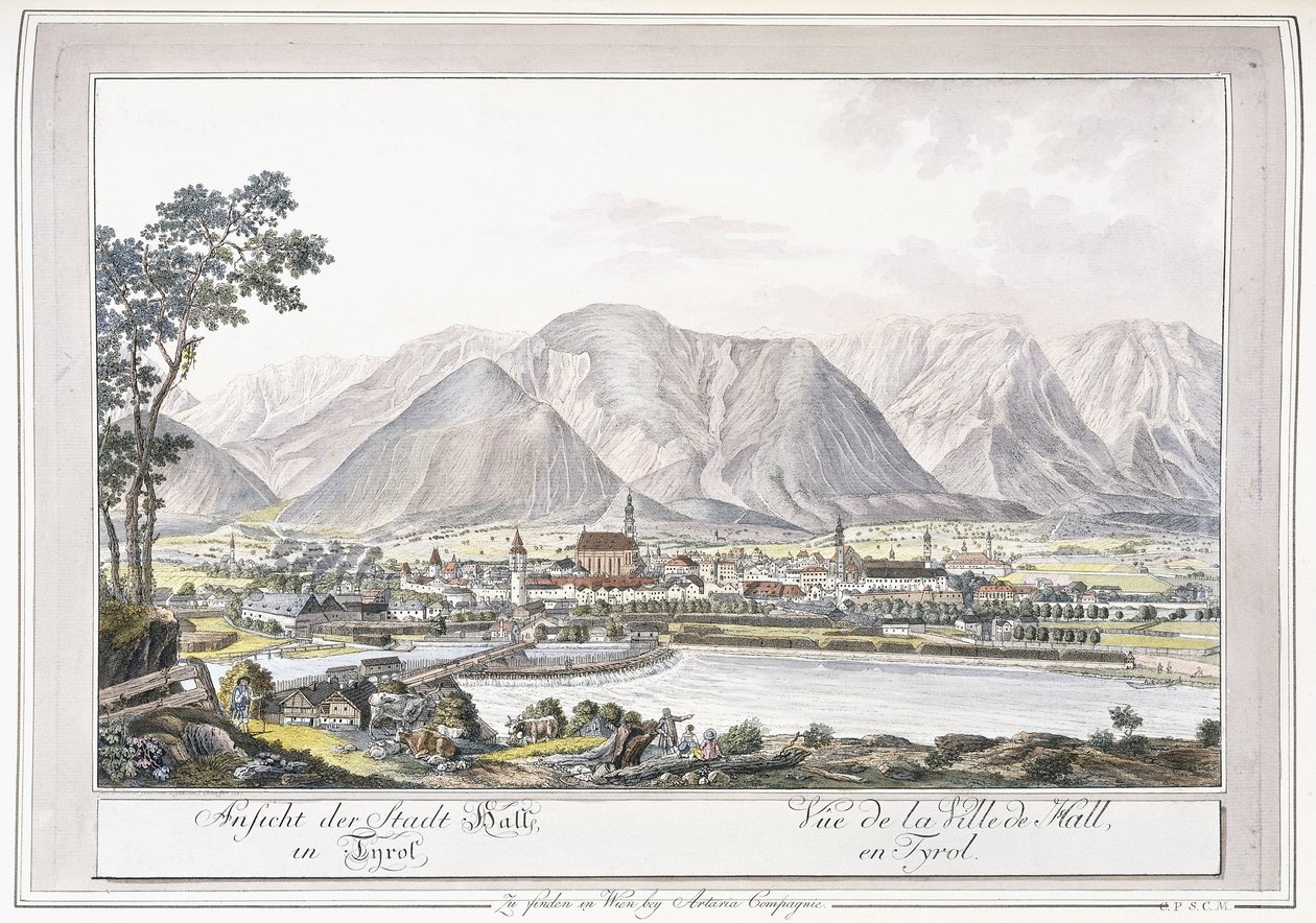 منظر للقاعة في تيرول ، 1779-1792 بواسطة المدرسة النمساوية