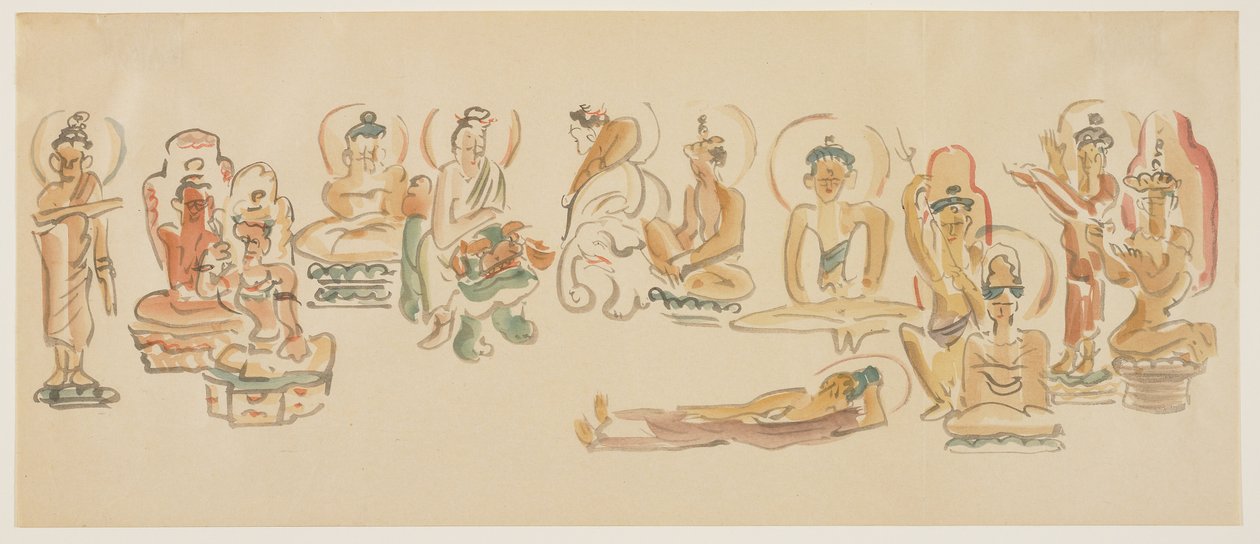 (الرسوم الكاريكاتورية لمعبد أساكوسا كانون ب) ، ج. 1900 بواسطة Awashima Kangestu