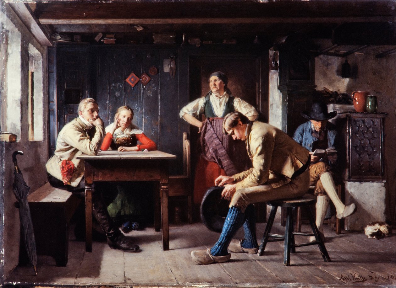 اقتراح (The Rivals) ، حوالي 1880 (زيت على قماش) بواسطة أكسل كول