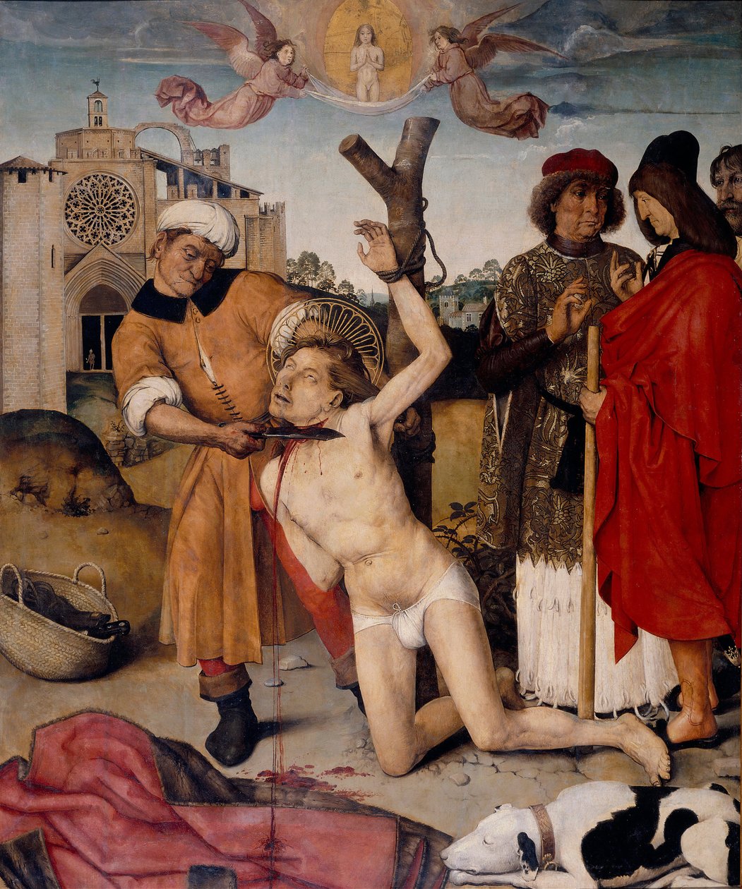 استشهاد القديس كوكوفاس - peinture de Aine (Ayne) Bru (Brun) (نشط القرن السادس عشر) - 1502-1507 - زيت على خشب - 164x133 - Museu Nacional d
