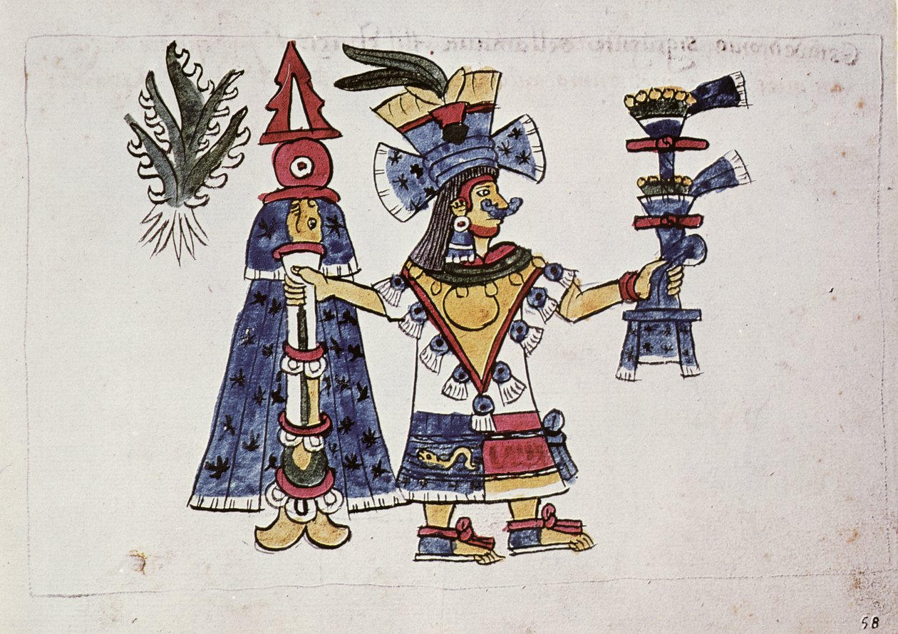 الإلهة ماياهويل ، من Codex Magliabechiano بواسطة ازتيك