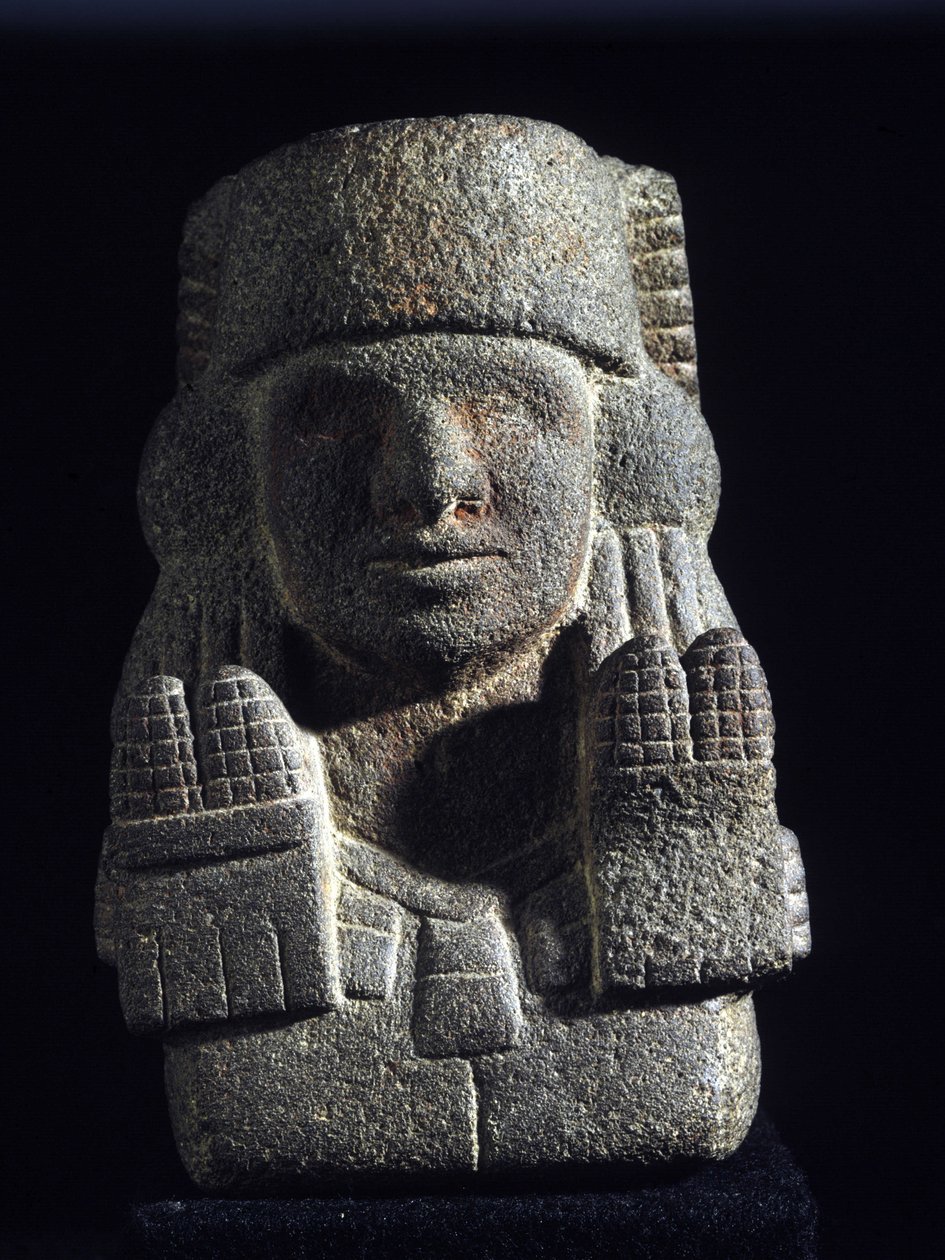 فن الأزتك: تمثيل Chicomecoatl (يسمى ausi Xilonen) ، إلهة الخادمة والخصوبة. المتحف الوطني للأنثروبولوجيا ، المكسيك بواسطة ازتيك ازتيك