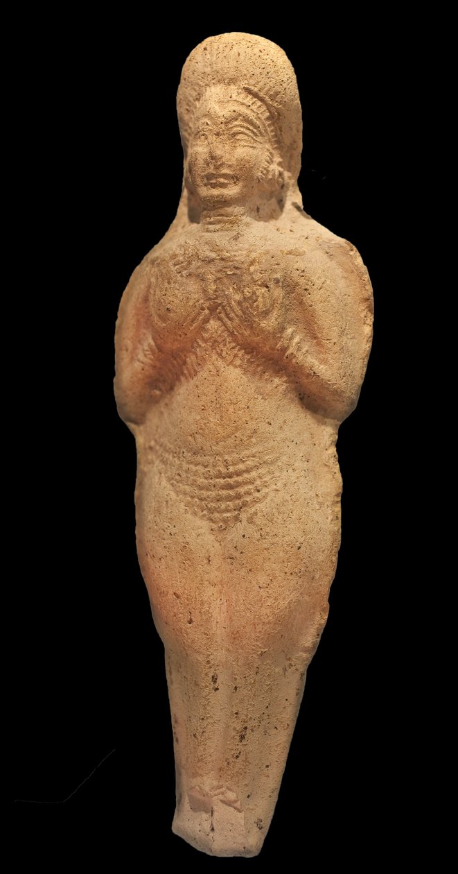 تمثال لامرأة عارية. الطين ، بابل ، الألفية الثانية قبل الميلاد. Musee de la Castre ، كان. بواسطة البابلية