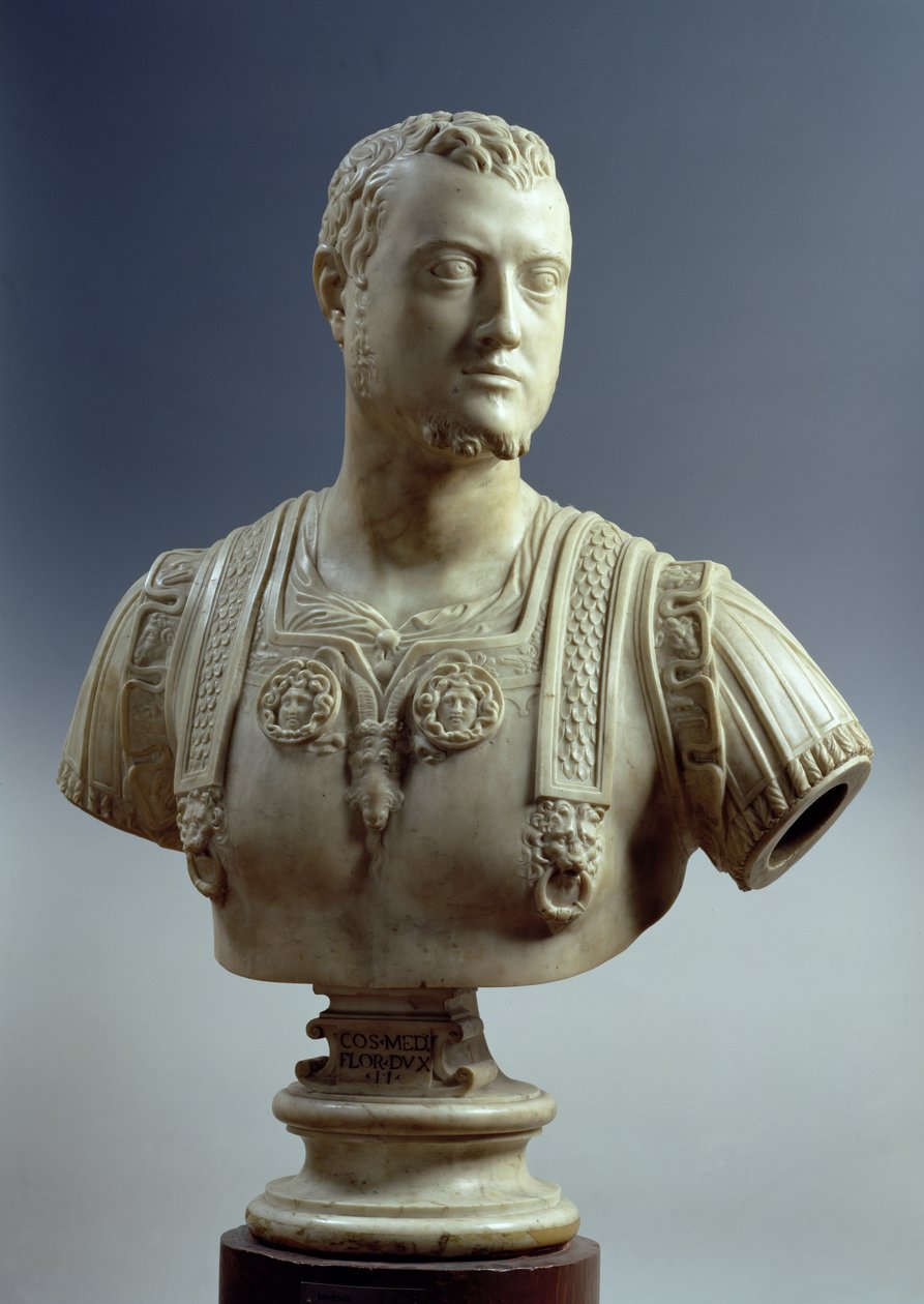 Cosimo I de &39;Medici (1519-74) 1543 (رخام) بواسطة باكيو باندينيلي