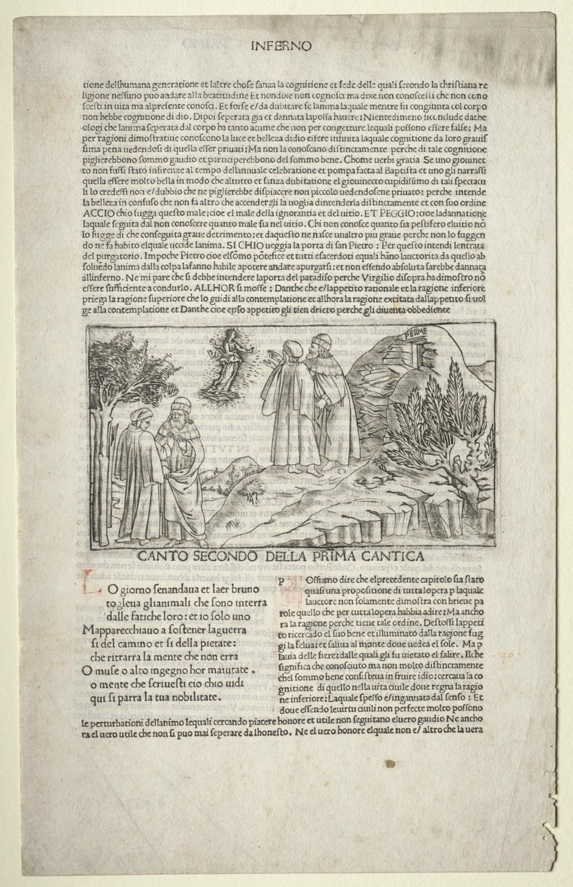دانتي وفيرجيل مع رؤية بياتريس ، ج. 1481-1485. بواسطة باتشيو بالديني