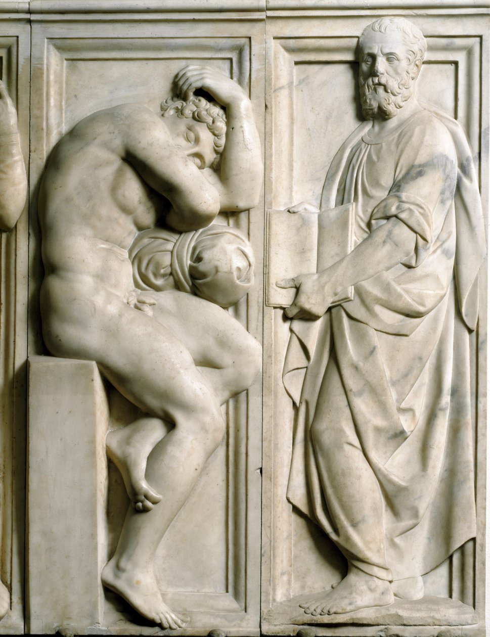 النبي وإغنودو نقش رخامي منخفض من Baccio Bandinelli (1493-1560) بواسطة باكيو باندينيلي