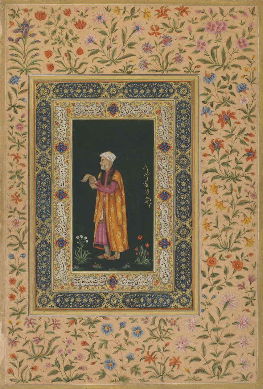 صورة شخصية لاعتماد الدولة ، سلالة موغال (ألوان مائية غير شفافة وذهبية على ورق) بواسطة Balchand (Attr. To)