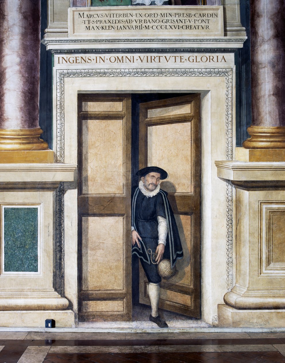 باب كاذب (القرن السادس عشر) ، من قبل Baldassare Croce (1558-1628) ، لوحة جدارية ، الجدار الجنوبي لغرفة Regal Room ، Town Hall ، روما ، لاتسيو ، إيطاليا بواسطة بالداسار كروس