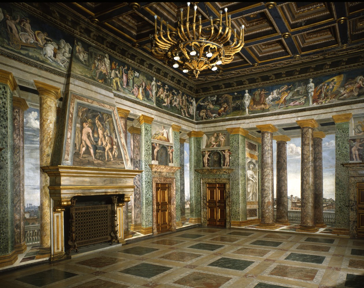 Hall of Perspectives (fresco) بواسطة Baldassarre Peruzzi