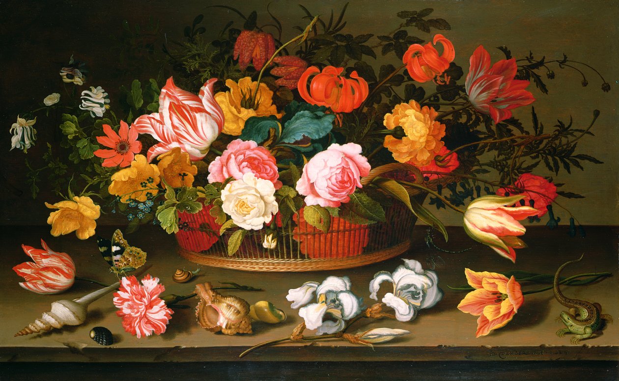 سلة الزهور ، 1625 بواسطة Balthasar van der Ast