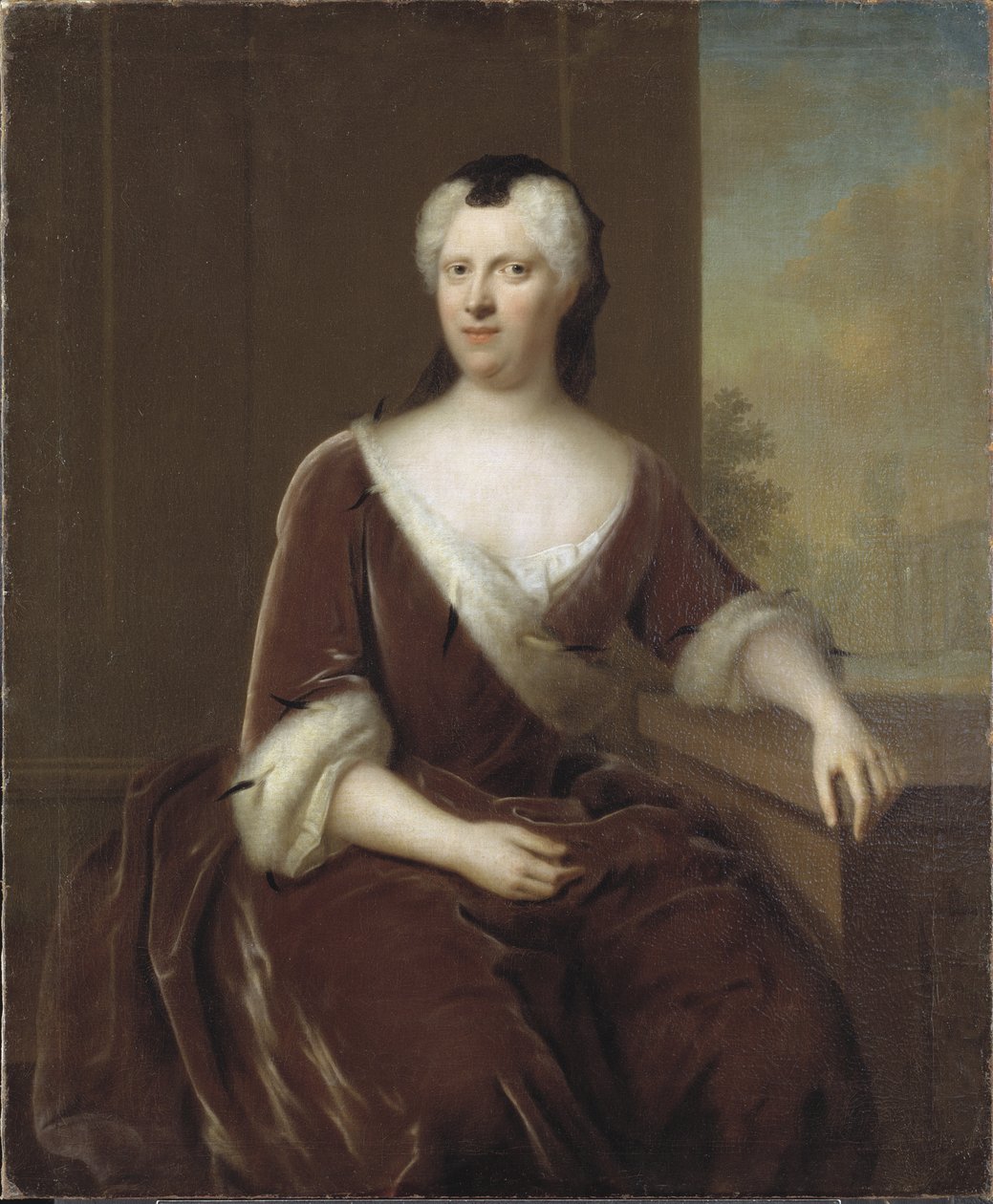 Princesse Albertine Frederique de Bade Durlach - صورة لمارجرافين ألبرتينا فريدريكا من بادن دورلاخ (1682-1755) ، بقلم دينر ، بالتازار (1685-1749). زيت على قماش. الأبعاد: ١٢٤ × ١٠٢ سم. متحف ستوكهولم الوطني بواسطة بالتازار دينر