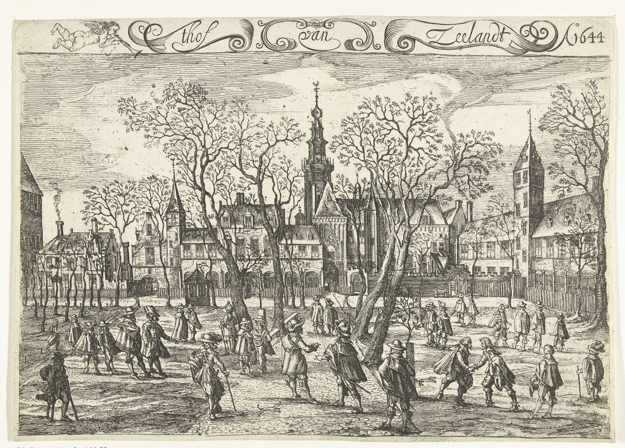 محكمة زيلاند في ميدلبورغ ، 1644 ثوف فان زيلاندت أو. 1644 (العنوان على الكائن) بواسطة بالتازار فلوريس. فان بيركنرود