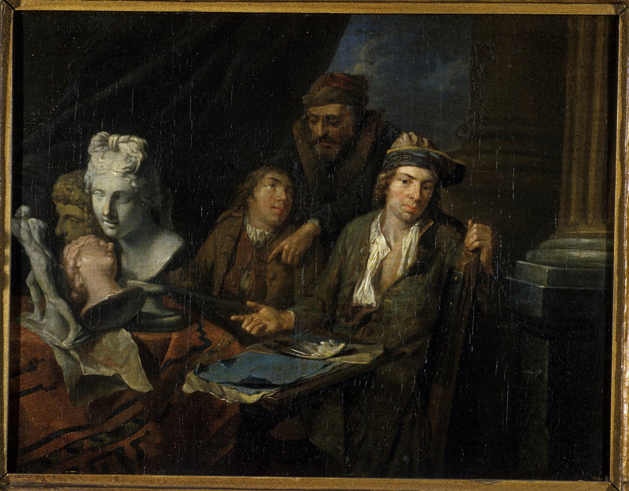 استوديو الفنانين ، 1703 بواسطة Balthasar van den Bossche
