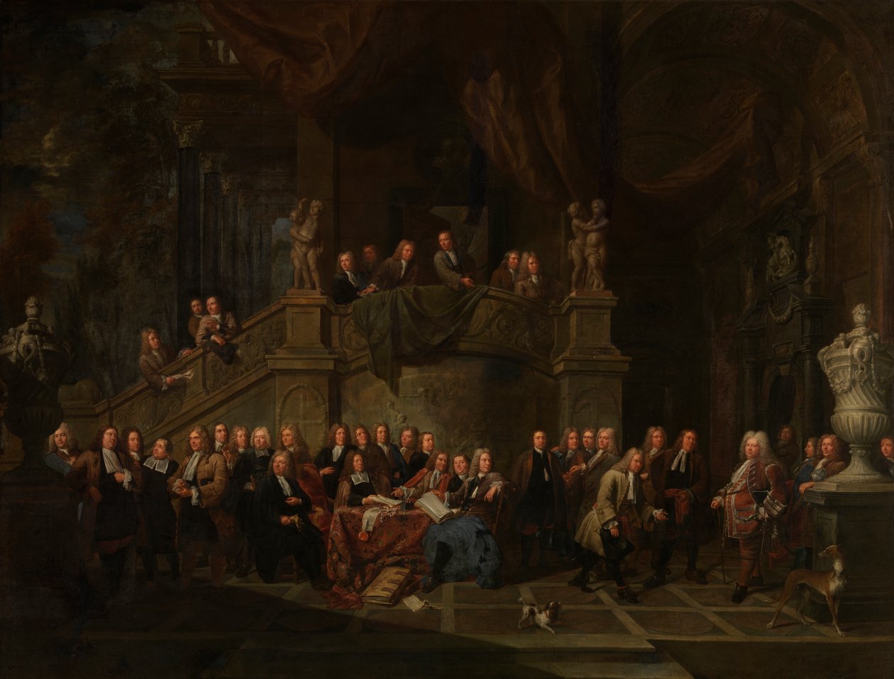 استقبال جان كاريل دي جوردس في قاعة النقابة بواسطة Balthasar van den Bossche