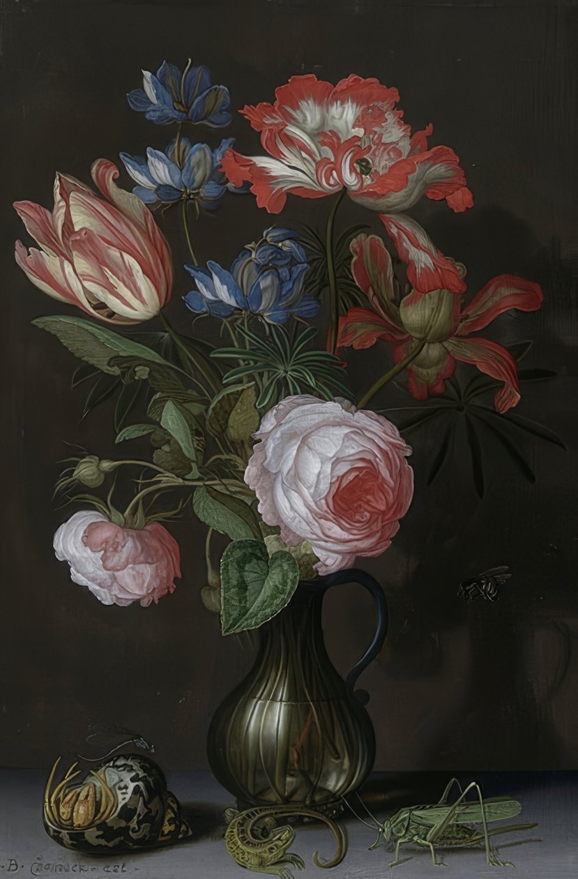 الأزهار لا تزال الحياة. حوالي 1630 بواسطة Balthasar van der Ast