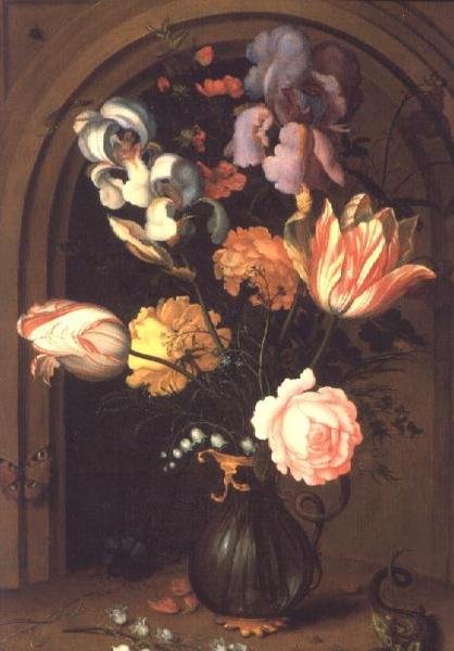 لا تزال حياة الزهور في إناء بواسطة Balthasar van der Ast