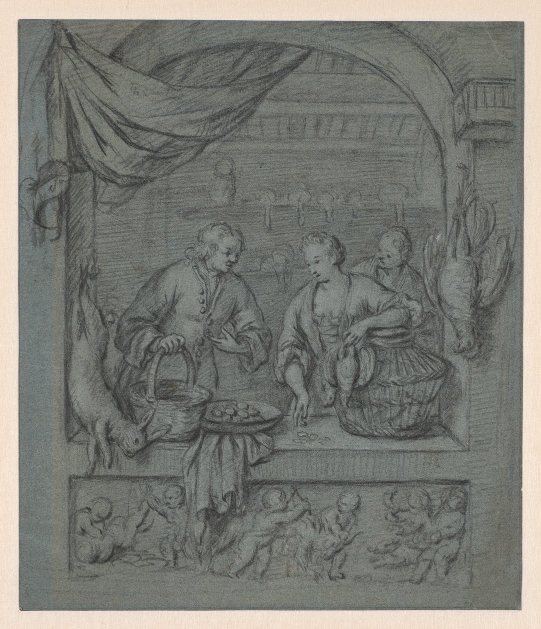 بائع الطيور بواسطة Balthasar van der Ast