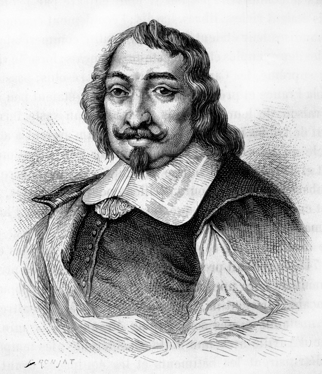 صموئيل دي شامبلان ، المستكشف والمستعمر الفرنسي (ق. 1567-1635). مستعمر كندا. نقش من عام 1830 بعد صورة جادة لمونكورنيه. بواسطة بالتزار مونكورنيت