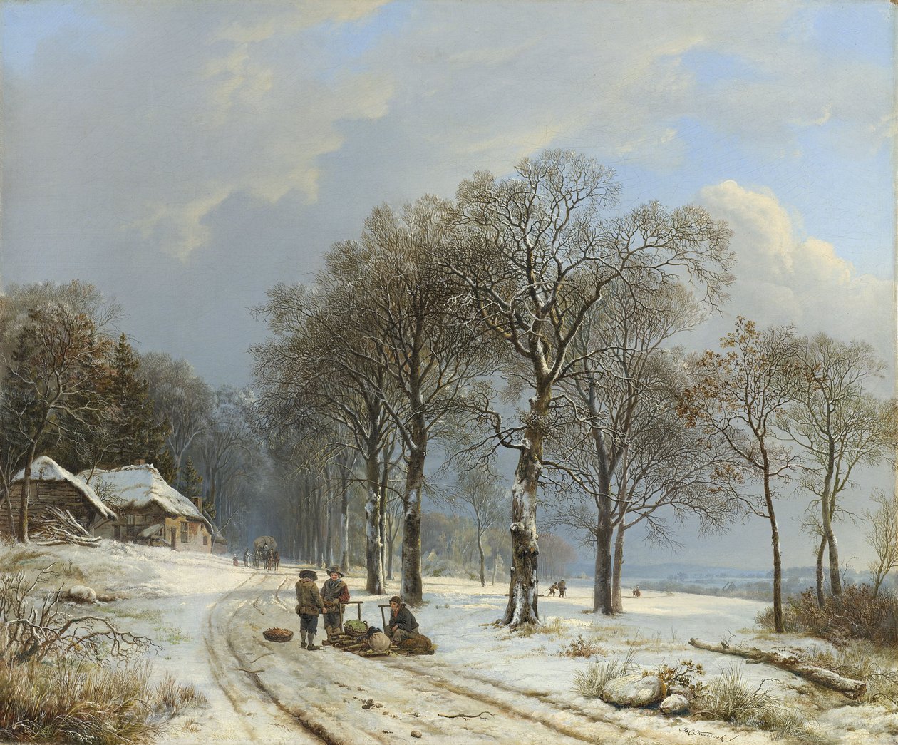 المناظر الطبيعية الشتوية ، 1835-188 بواسطة Barend Cornelis Koekkoek