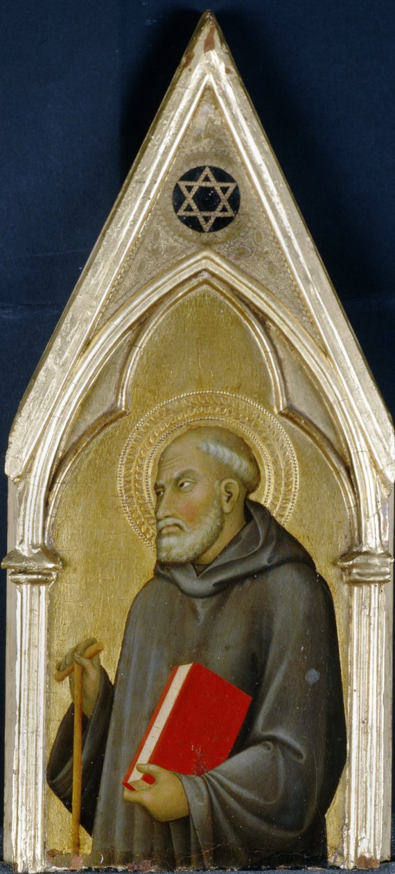 Saint ، c.1340 (درجة حرارة على خشب الحور) بواسطة بارنا دا سيينا