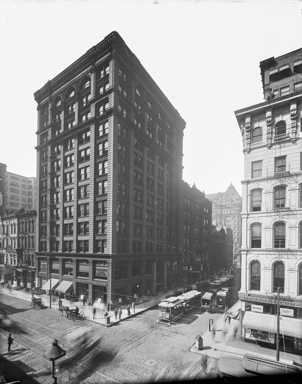 105 West Monroe Street، Chicago، Illinois، USA، c.1895 (b / w photo) بواسطة بارنز وكروسبي