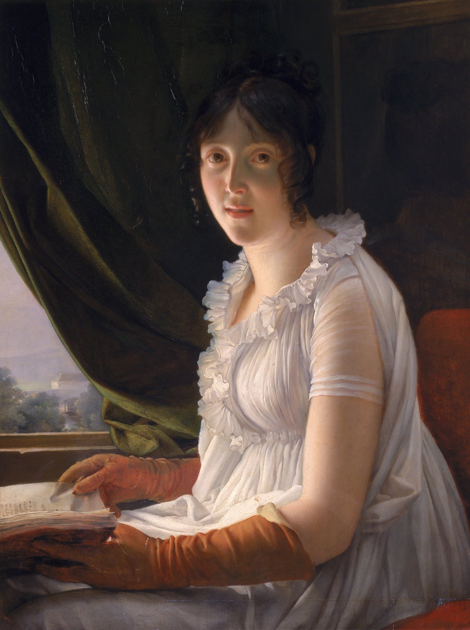 صورة جالسة لماري فيليب كلود والبون (1763-ج 1837) ج 1796 بواسطة البارون فرانسوا باسكال سيمون جيرار