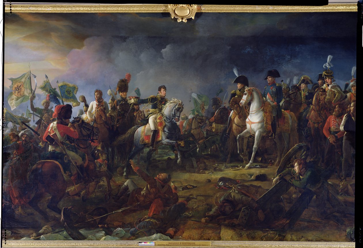 معركة أوسترليتز ، 2 ديسمبر 1805 ، تفاصيل الجنرال راب (1772-1821) محافظ دانتزيج يقدم الأمير المهزوم ريبنين إلى نابليون بونابرت (1769-1821) 1805 بواسطة البارون فرانسوا باسكال سيمون جيرار