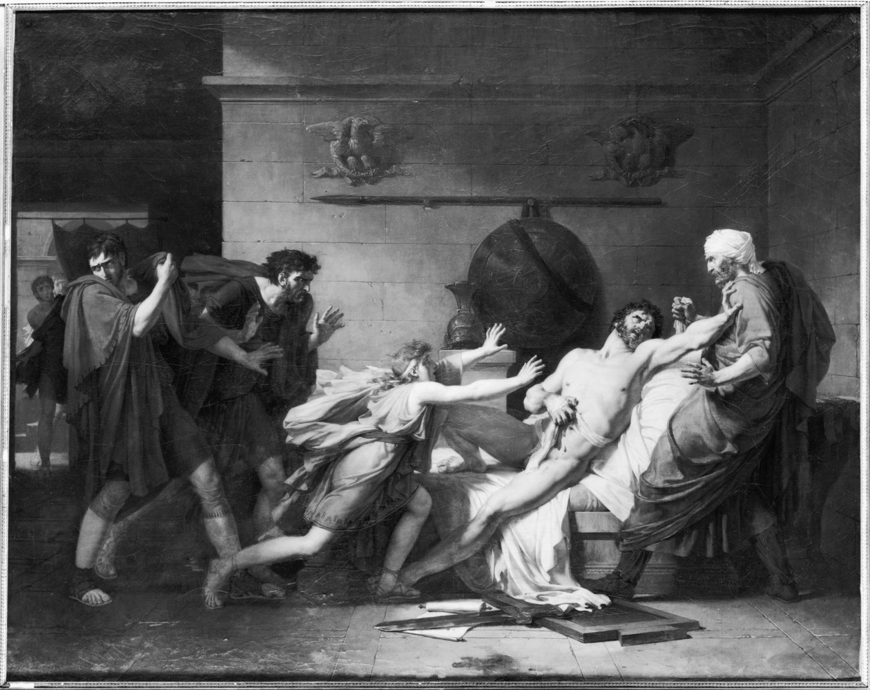 وفاة كاتو يوتيكا (95-46 قبل الميلاد) 1797 بواسطة البارون بيير نارسيس غيرين