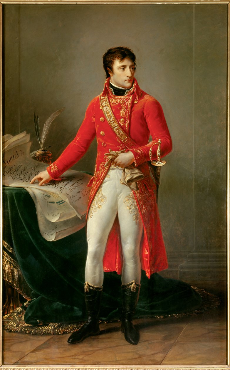 صورة بالحجم الكامل لنابليون بونابرت بصفته القنصل الأول (1769-1821) رسم أنطوان جان جروس (1771-1835). 1802. باريس ، متحف جوقة الشرف بواسطة البارون أنطوان جان جروس