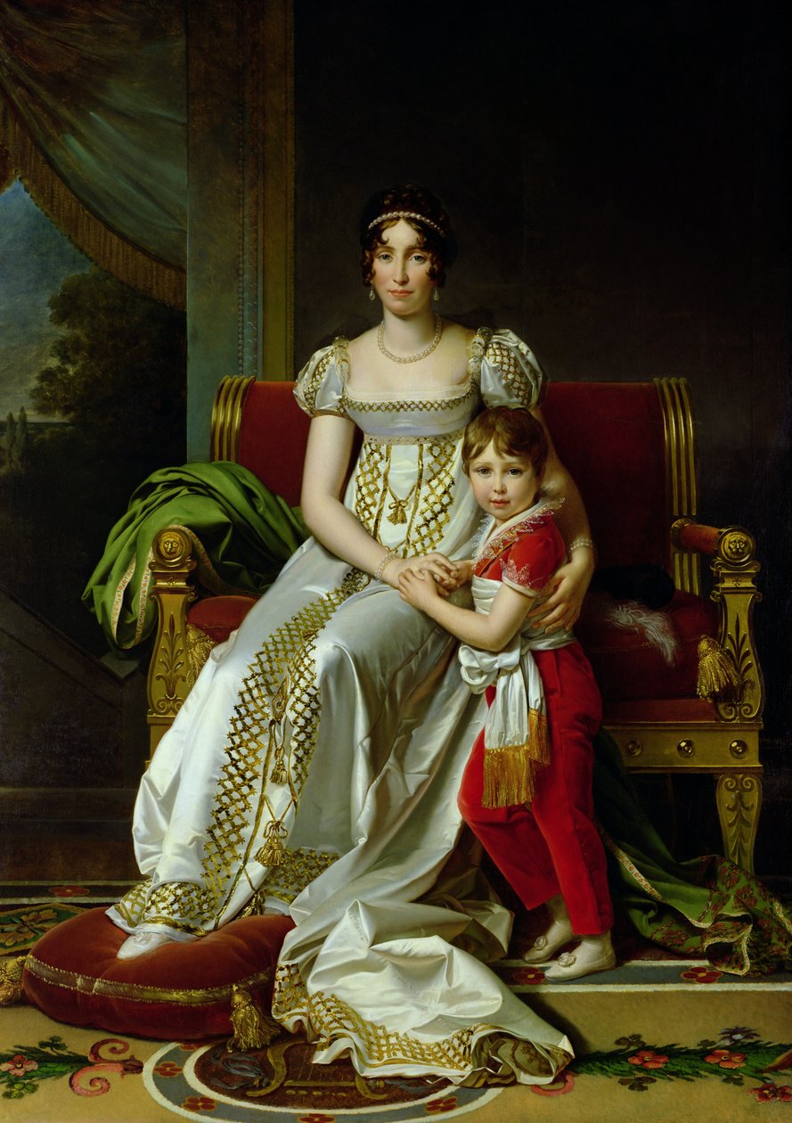 Hortense de Beauharnais (1783-1837) ملكة هولندا وابنها نابليون تشارلز بونابرت (1802-07) 1806 بواسطة البارون فرانسوا باسكال سيمون جيرار