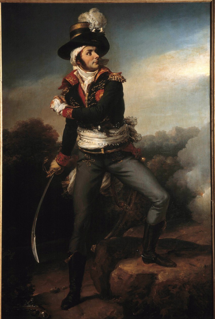 Portrait en pied de Francois Athanase (Francois-Athanase) Charette de la Contrie (1763-1796) general en chief des armys vendeennes كان أحد قادة الحركة المضادة للتطور التي قمعتها الاتفاقية والجيش الجمهوري بواسطة البارون بيير نارسيس غيرين