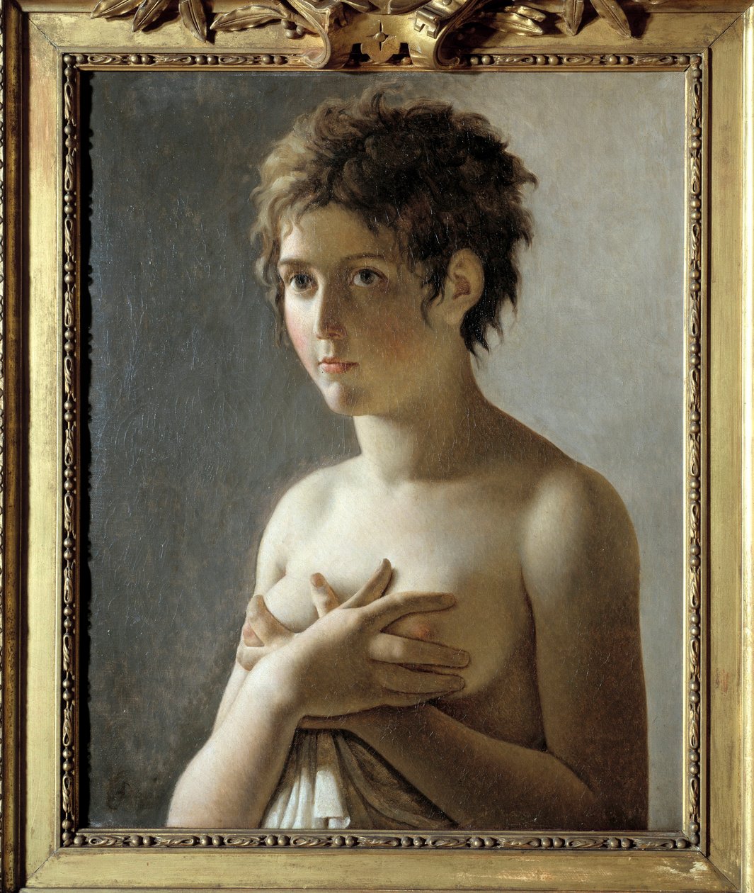 صورة لفتاة في تمثال نصفي - رسم بيير نارسيس (بيير نارسيس) غيران (1774-1833) بواسطة البارون بيير نارسيس غيرين