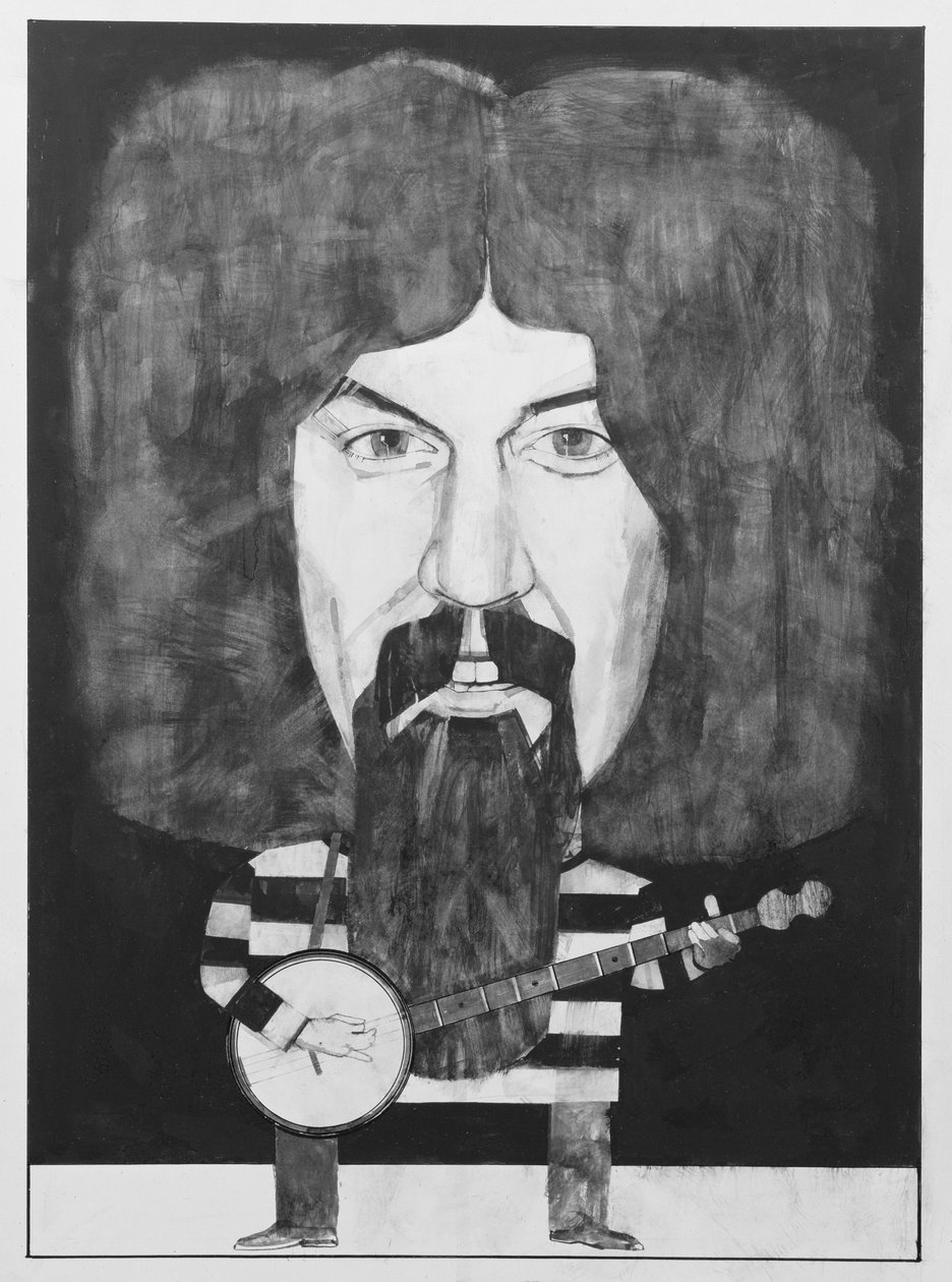 صورة لبيلي كونولي ، رسم توضيحي للمستمع ، السبعينيات (الغواش على متن الطائرة) بواسطة باري فانتوني