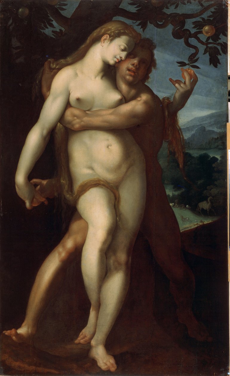 آدم وحواء بواسطة Bartholomaeus Spranger