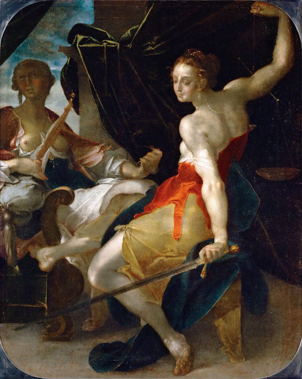 رمزية العدل والحكمة بواسطة Bartholomaeus Spranger