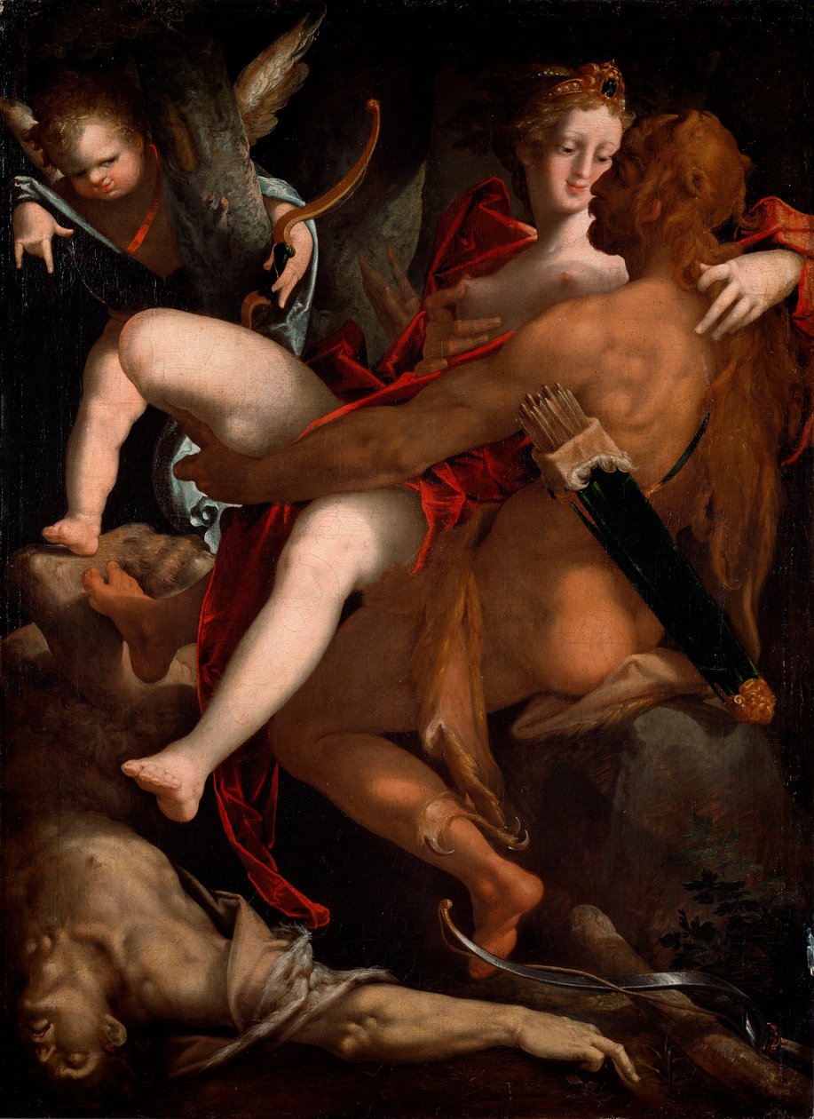 هرقل وديجانير والقنطور نيسوس (لوحة بواسطة Bartholomaeus Spranger