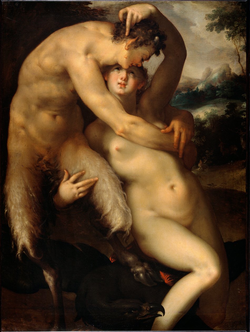 كوكب المشتري و Antiope (اللوحة ، حوالي 1596) بواسطة Bartholomaeus Spranger