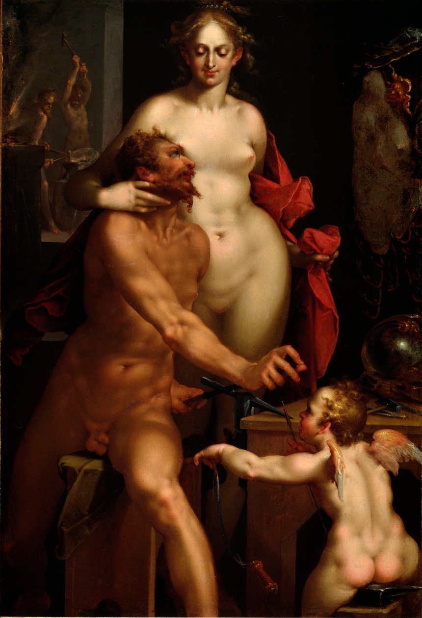 فينوس وفولكان (لوحة بواسطة Bartholomaeus Spranger