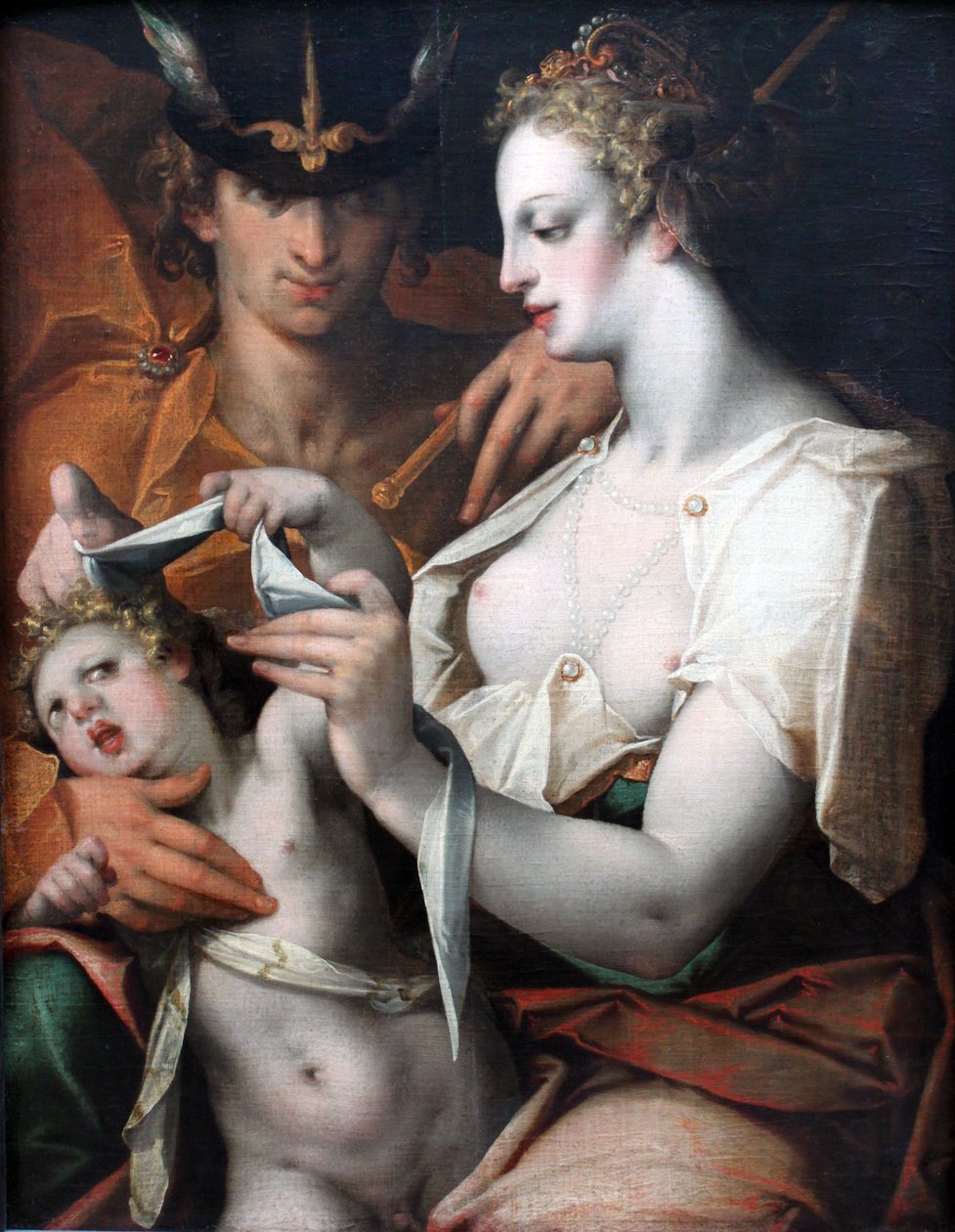 فينوس وميركوري معصوب العينين عمر بواسطة Bartholomaeus Spranger