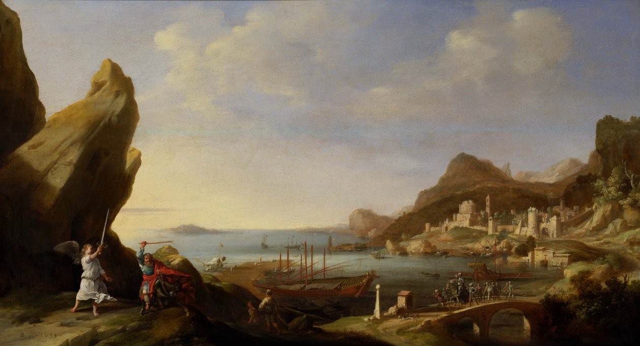 منظر ساحلي مع بلعام والحمار ، 1634 بواسطة بارثولوموس برينبرج
