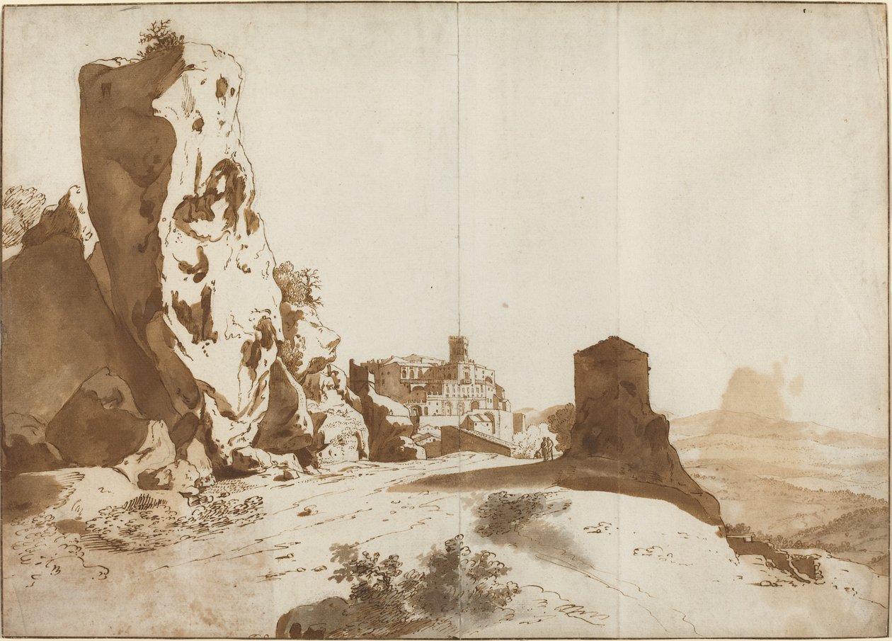 The Fantastic Rocks and Castle at Bomarzo [الصفحة اليمنى] بواسطة بارثولوموس برينبرج