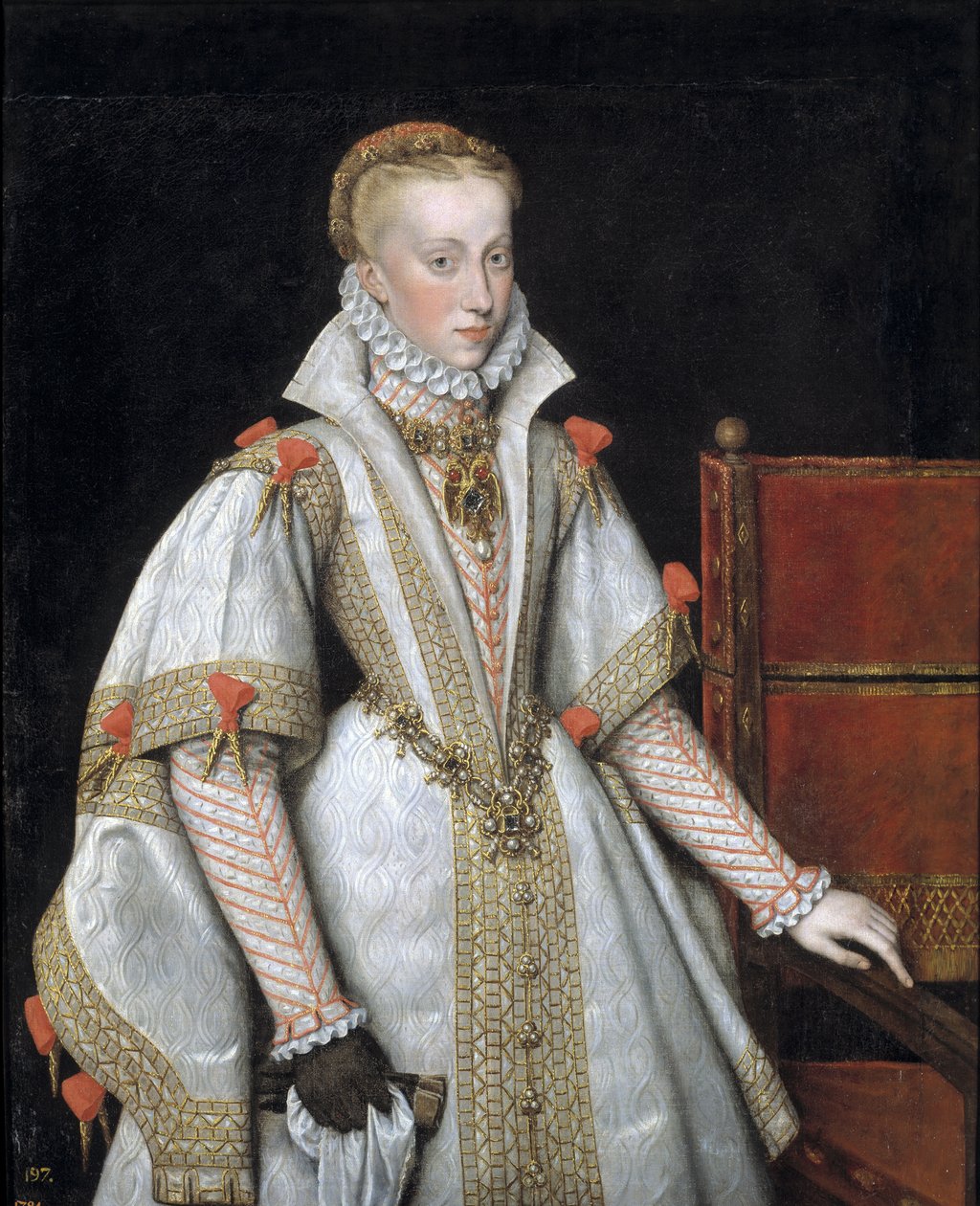 صورة آنا النمسا 1549-1580 ، ملكة إسبانيا ، 1616 بواسطة بارتولومي غونزاليس إي سيرانو